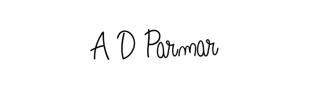 The best way (Angelique-Rose-font-FFP) to make a short signature is to pick only two or three words in your name. The name A D Parmar include a total of six letters. For converting this name. A D Parmar signature style 5 images and pictures png