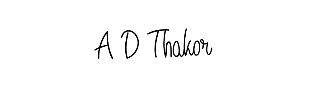 Also we have A D Thakor name is the best signature style. Create professional handwritten signature collection using Angelique-Rose-font-FFP autograph style. A D Thakor signature style 5 images and pictures png