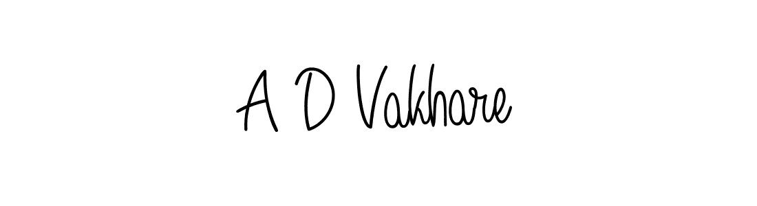 You should practise on your own different ways (Angelique-Rose-font-FFP) to write your name (A D Vakhare) in signature. don't let someone else do it for you. A D Vakhare signature style 5 images and pictures png