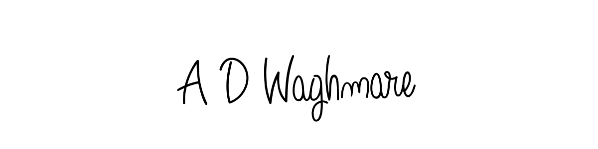 You should practise on your own different ways (Angelique-Rose-font-FFP) to write your name (A D Waghmare) in signature. don't let someone else do it for you. A D Waghmare signature style 5 images and pictures png