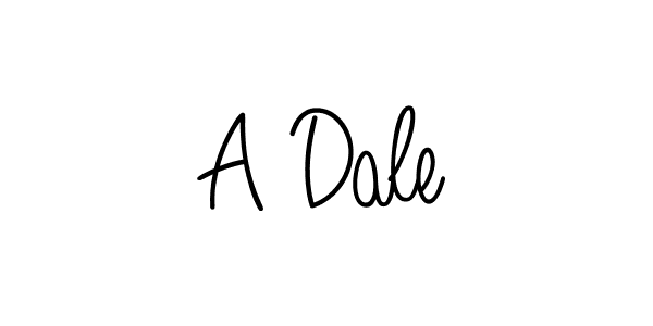 Design your own signature with our free online signature maker. With this signature software, you can create a handwritten (Angelique-Rose-font-FFP) signature for name A Dale. A Dale signature style 5 images and pictures png