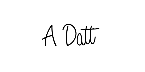Make a beautiful signature design for name A Datt. With this signature (Angelique-Rose-font-FFP) style, you can create a handwritten signature for free. A Datt signature style 5 images and pictures png
