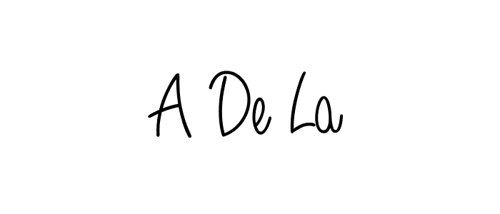 The best way (Angelique-Rose-font-FFP) to make a short signature is to pick only two or three words in your name. The name A De La include a total of six letters. For converting this name. A De La signature style 5 images and pictures png