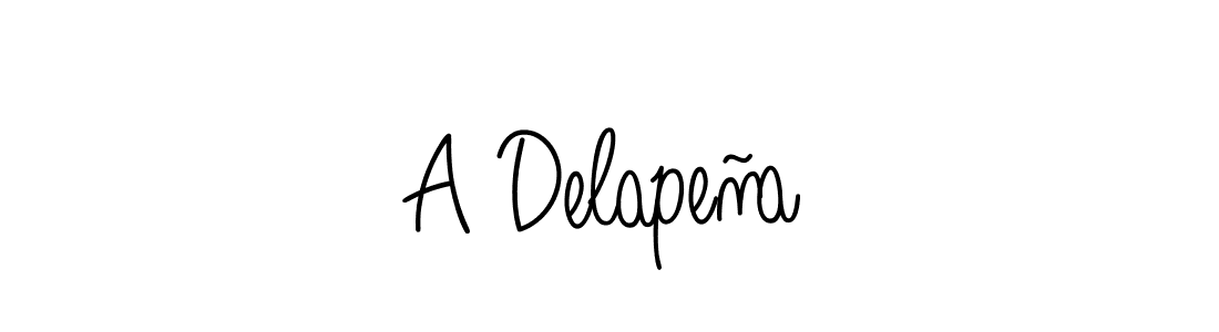 You should practise on your own different ways (Angelique-Rose-font-FFP) to write your name (A Delapeña) in signature. don't let someone else do it for you. A Delapeña signature style 5 images and pictures png