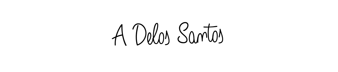 Angelique-Rose-font-FFP is a professional signature style that is perfect for those who want to add a touch of class to their signature. It is also a great choice for those who want to make their signature more unique. Get A Delos Santos name to fancy signature for free. A Delos Santos signature style 5 images and pictures png