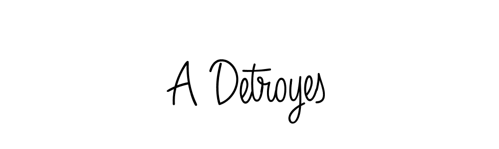 You should practise on your own different ways (Angelique-Rose-font-FFP) to write your name (A Detroyes) in signature. don't let someone else do it for you. A Detroyes signature style 5 images and pictures png