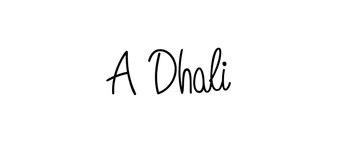 You should practise on your own different ways (Angelique-Rose-font-FFP) to write your name (A Dhali) in signature. don't let someone else do it for you. A Dhali signature style 5 images and pictures png