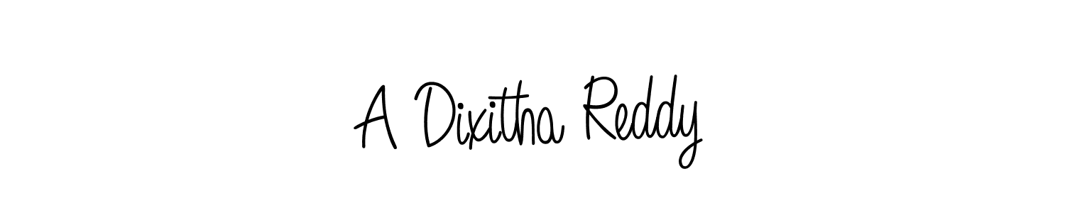 How to make A Dixitha Reddy name signature. Use Angelique-Rose-font-FFP style for creating short signs online. This is the latest handwritten sign. A Dixitha Reddy signature style 5 images and pictures png