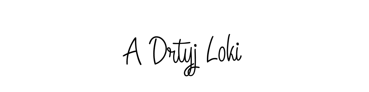 How to Draw A Drtyj Loki signature style? Angelique-Rose-font-FFP is a latest design signature styles for name A Drtyj Loki. A Drtyj Loki signature style 5 images and pictures png