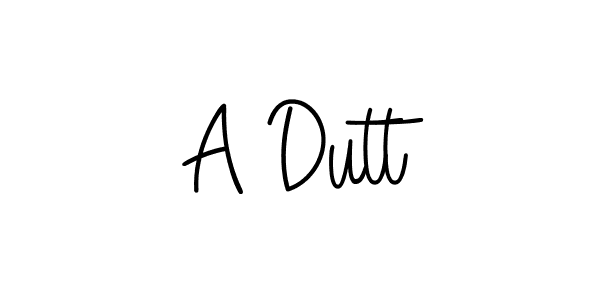 Design your own signature with our free online signature maker. With this signature software, you can create a handwritten (Angelique-Rose-font-FFP) signature for name A Dutt. A Dutt signature style 5 images and pictures png