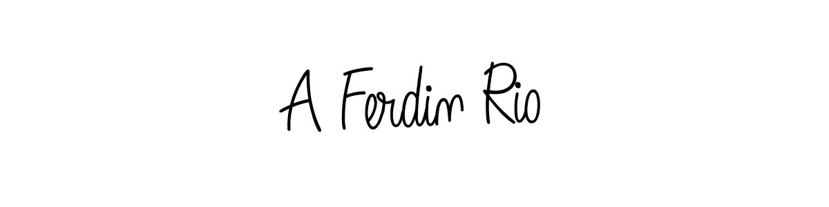 A Ferdin Rio stylish signature style. Best Handwritten Sign (Angelique-Rose-font-FFP) for my name. Handwritten Signature Collection Ideas for my name A Ferdin Rio. A Ferdin Rio signature style 5 images and pictures png