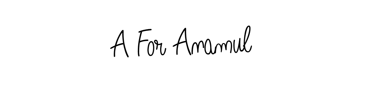 The best way (Angelique-Rose-font-FFP) to make a short signature is to pick only two or three words in your name. The name A For Anamul include a total of six letters. For converting this name. A For Anamul signature style 5 images and pictures png