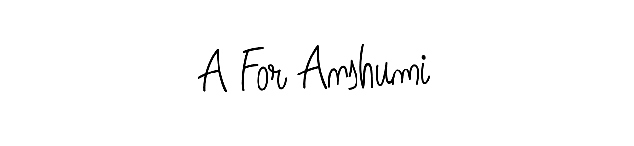 The best way (Angelique-Rose-font-FFP) to make a short signature is to pick only two or three words in your name. The name A For Anshumi include a total of six letters. For converting this name. A For Anshumi signature style 5 images and pictures png