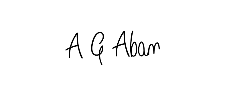 The best way (Angelique-Rose-font-FFP) to make a short signature is to pick only two or three words in your name. The name A G Aban include a total of six letters. For converting this name. A G Aban signature style 5 images and pictures png