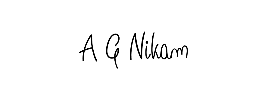 Make a beautiful signature design for name A G Nikam. Use this online signature maker to create a handwritten signature for free. A G Nikam signature style 5 images and pictures png