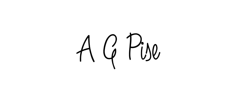 Make a beautiful signature design for name A G Pise. With this signature (Angelique-Rose-font-FFP) style, you can create a handwritten signature for free. A G Pise signature style 5 images and pictures png