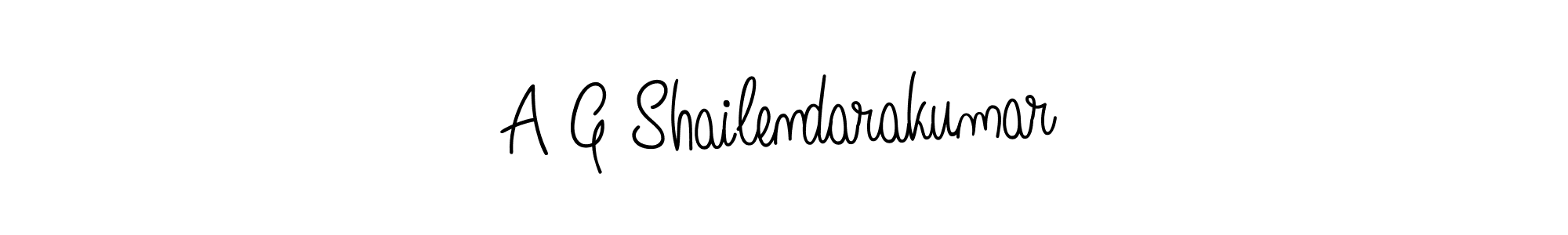 Create a beautiful signature design for name A G Shailendarakumar. With this signature (Angelique-Rose-font-FFP) fonts, you can make a handwritten signature for free. A G Shailendarakumar signature style 5 images and pictures png