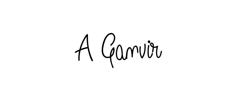 How to make A Ganvir name signature. Use Angelique-Rose-font-FFP style for creating short signs online. This is the latest handwritten sign. A Ganvir signature style 5 images and pictures png