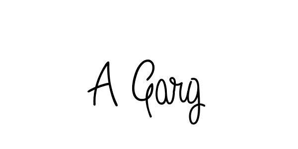 Design your own signature with our free online signature maker. With this signature software, you can create a handwritten (Angelique-Rose-font-FFP) signature for name A Garg. A Garg signature style 5 images and pictures png