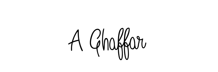 Design your own signature with our free online signature maker. With this signature software, you can create a handwritten (Angelique-Rose-font-FFP) signature for name A Ghaffar. A Ghaffar signature style 5 images and pictures png