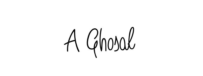 Make a beautiful signature design for name A Ghosal. With this signature (Angelique-Rose-font-FFP) style, you can create a handwritten signature for free. A Ghosal signature style 5 images and pictures png