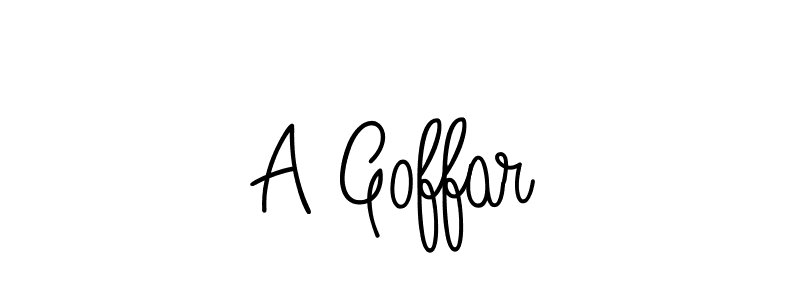 Use a signature maker to create a handwritten signature online. With this signature software, you can design (Angelique-Rose-font-FFP) your own signature for name A Goffar. A Goffar signature style 5 images and pictures png