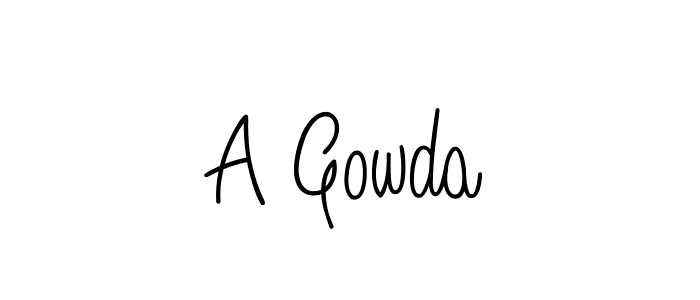 Make a beautiful signature design for name A Gowda. With this signature (Angelique-Rose-font-FFP) style, you can create a handwritten signature for free. A Gowda signature style 5 images and pictures png