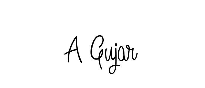 Create a beautiful signature design for name A Gujar. With this signature (Angelique-Rose-font-FFP) fonts, you can make a handwritten signature for free. A Gujar signature style 5 images and pictures png