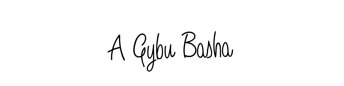 Create a beautiful signature design for name A Gybu Basha. With this signature (Angelique-Rose-font-FFP) fonts, you can make a handwritten signature for free. A Gybu Basha signature style 5 images and pictures png