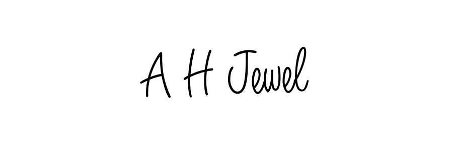 How to Draw A H Jewel signature style? Angelique-Rose-font-FFP is a latest design signature styles for name A H Jewel. A H Jewel signature style 5 images and pictures png