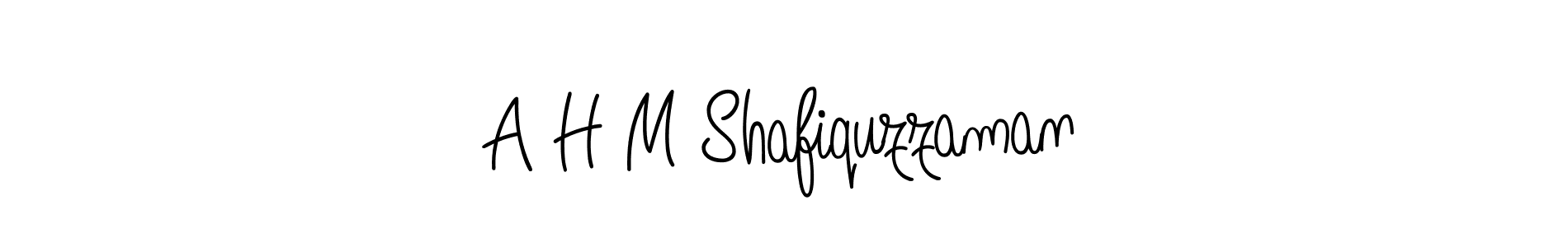 Design your own signature with our free online signature maker. With this signature software, you can create a handwritten (Angelique-Rose-font-FFP) signature for name A H M Shafiquzzaman. A H M Shafiquzzaman signature style 5 images and pictures png