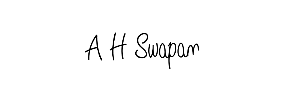 Make a beautiful signature design for name A H Swapan. With this signature (Angelique-Rose-font-FFP) style, you can create a handwritten signature for free. A H Swapan signature style 5 images and pictures png