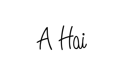 How to Draw A Hai signature style? Angelique-Rose-font-FFP is a latest design signature styles for name A Hai. A Hai signature style 5 images and pictures png