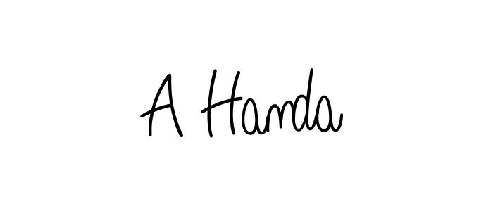 Also You can easily find your signature by using the search form. We will create A Handa name handwritten signature images for you free of cost using Angelique-Rose-font-FFP sign style. A Handa signature style 5 images and pictures png