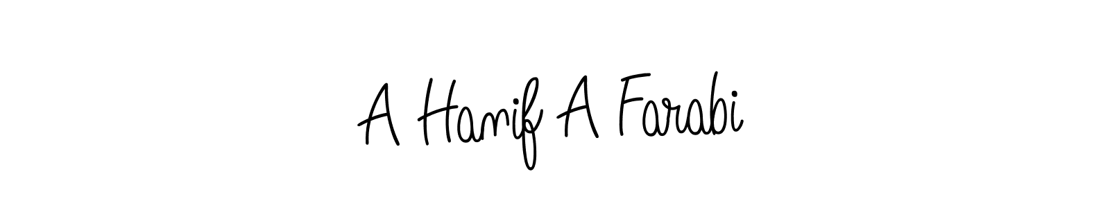 How to Draw A Hanif A Farabi signature style? Angelique-Rose-font-FFP is a latest design signature styles for name A Hanif A Farabi. A Hanif A Farabi signature style 5 images and pictures png
