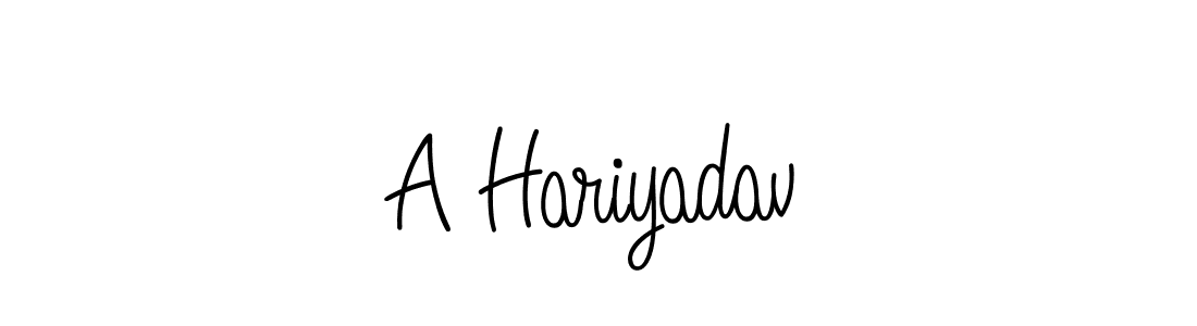 The best way (Angelique-Rose-font-FFP) to make a short signature is to pick only two or three words in your name. The name A Hariyadav include a total of six letters. For converting this name. A Hariyadav signature style 5 images and pictures png