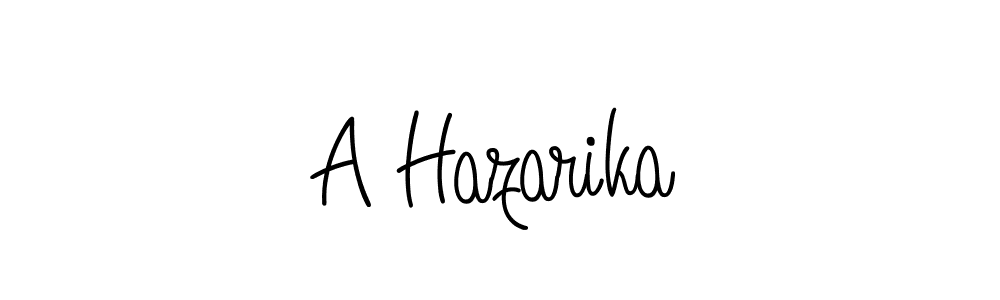 Use a signature maker to create a handwritten signature online. With this signature software, you can design (Angelique-Rose-font-FFP) your own signature for name A Hazarika. A Hazarika signature style 5 images and pictures png