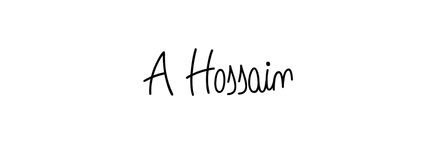 Design your own signature with our free online signature maker. With this signature software, you can create a handwritten (Angelique-Rose-font-FFP) signature for name A Hossain. A Hossain signature style 5 images and pictures png