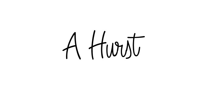 How to make A Hurst name signature. Use Angelique-Rose-font-FFP style for creating short signs online. This is the latest handwritten sign. A Hurst signature style 5 images and pictures png