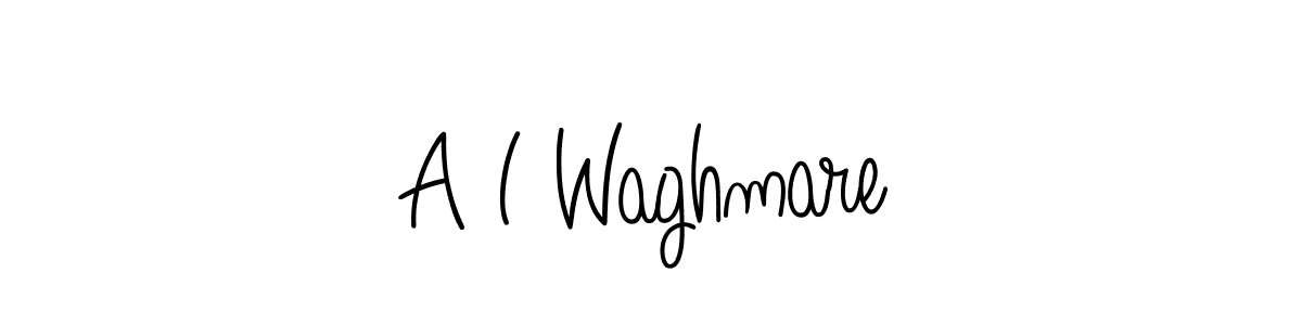 Use a signature maker to create a handwritten signature online. With this signature software, you can design (Angelique-Rose-font-FFP) your own signature for name A I Waghmare. A I Waghmare signature style 5 images and pictures png