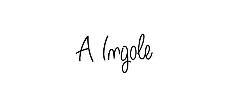 You should practise on your own different ways (Angelique-Rose-font-FFP) to write your name (A Ingole) in signature. don't let someone else do it for you. A Ingole signature style 5 images and pictures png