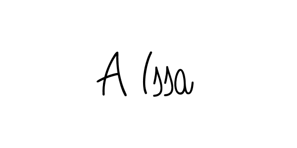 How to make A Issa name signature. Use Angelique-Rose-font-FFP style for creating short signs online. This is the latest handwritten sign. A Issa signature style 5 images and pictures png