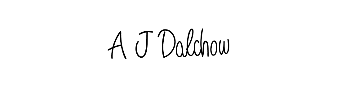 A J Dalchow stylish signature style. Best Handwritten Sign (Angelique-Rose-font-FFP) for my name. Handwritten Signature Collection Ideas for my name A J Dalchow. A J Dalchow signature style 5 images and pictures png