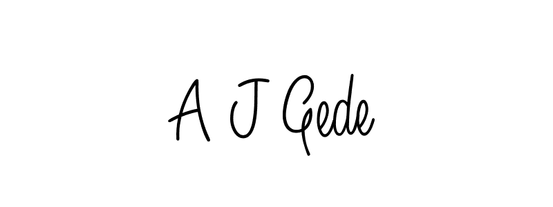 Create a beautiful signature design for name A J Gede. With this signature (Angelique-Rose-font-FFP) fonts, you can make a handwritten signature for free. A J Gede signature style 5 images and pictures png