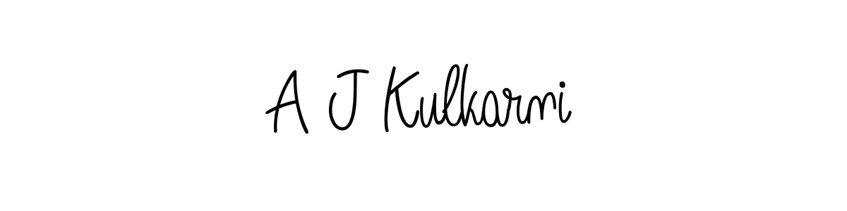 Make a beautiful signature design for name A J Kulkarni. Use this online signature maker to create a handwritten signature for free. A J Kulkarni signature style 5 images and pictures png