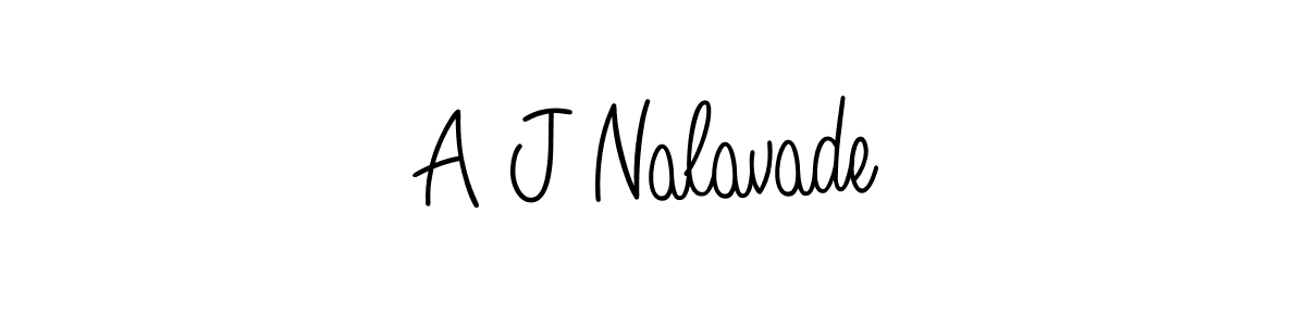 if you are searching for the best signature style for your name A J Nalavade. so please give up your signature search. here we have designed multiple signature styles  using Angelique-Rose-font-FFP. A J Nalavade signature style 5 images and pictures png