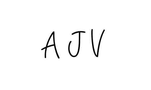 Create a beautiful signature design for name A J V. With this signature (Angelique-Rose-font-FFP) fonts, you can make a handwritten signature for free. A J V signature style 5 images and pictures png