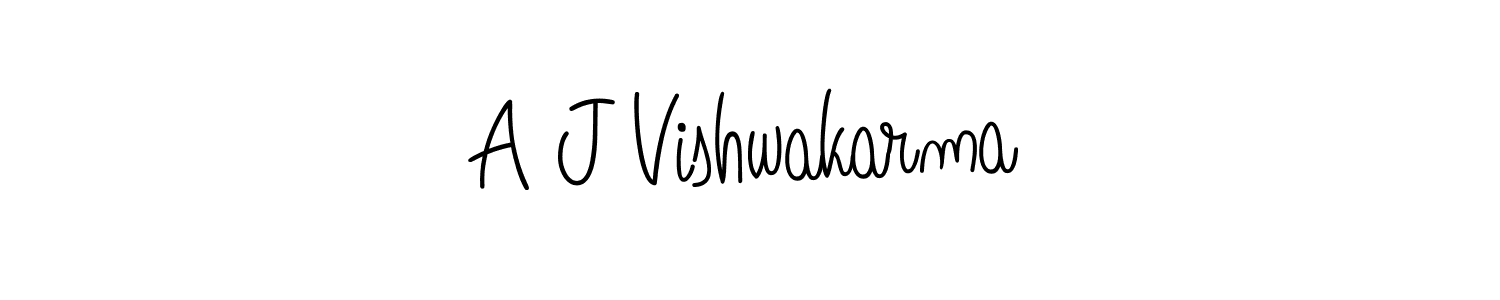 Make a beautiful signature design for name A J Vishwakarma. Use this online signature maker to create a handwritten signature for free. A J Vishwakarma signature style 5 images and pictures png