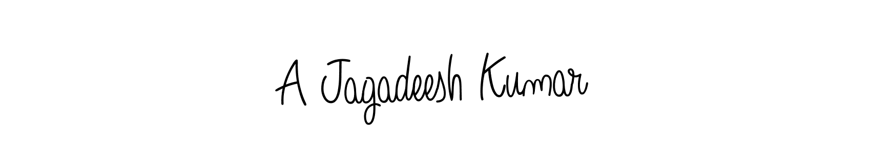 How to make A Jagadeesh Kumar name signature. Use Angelique-Rose-font-FFP style for creating short signs online. This is the latest handwritten sign. A Jagadeesh Kumar signature style 5 images and pictures png