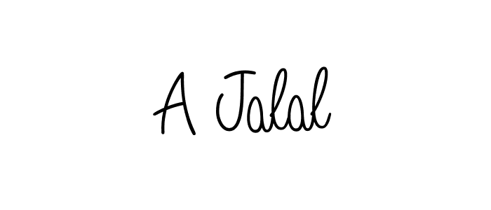Create a beautiful signature design for name A Jalal. With this signature (Angelique-Rose-font-FFP) fonts, you can make a handwritten signature for free. A Jalal signature style 5 images and pictures png